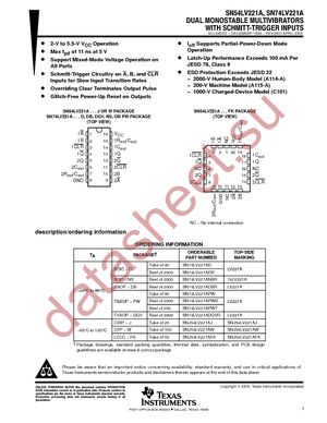 SN74LV221ANSR datasheet  